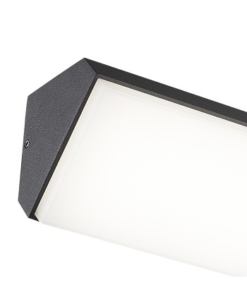 SOLDEN * APLIQUE EXTERIOR HORIZ. GRIS OSCURO LED IP65 - 9W - 3000K